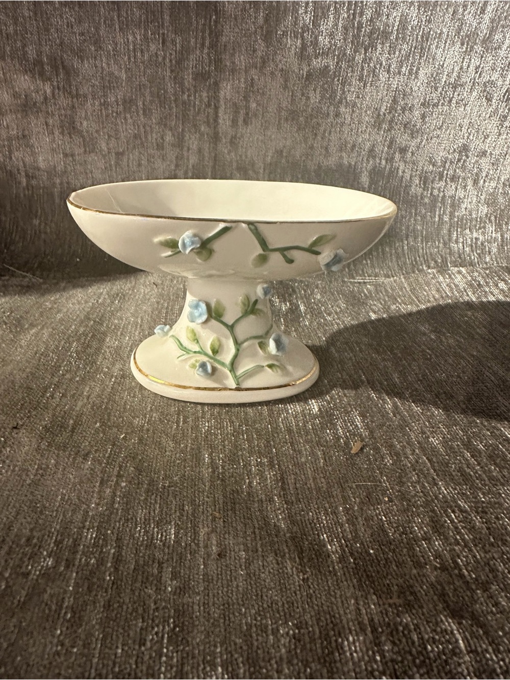 Vintage Blue Flower Soap Dish
